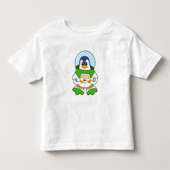 Pinguin als Astronaut mit Kostüm Kleinkind T-shirt (Vorderseite)