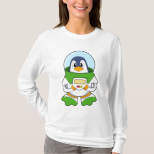Pinguin als Astronaut mit Kostüm T-Shirt