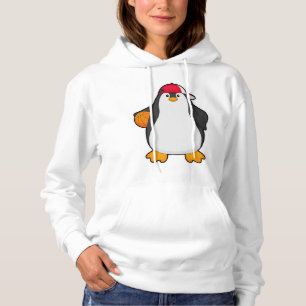 Pinguin als Basketballspieler mit Basketball Hoodie