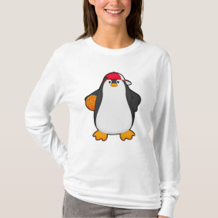 Pinguin als Basketballspieler mit Basketball T-Shirt