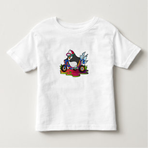Pinguin als Biker mit Motorrad Kleinkind T-shirt