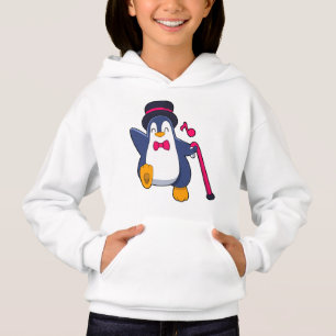 Pinguin als Bräutigam mit Krawatte Hoodie
