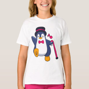 Pinguin als Bräutigam mit Krawatte T-Shirt