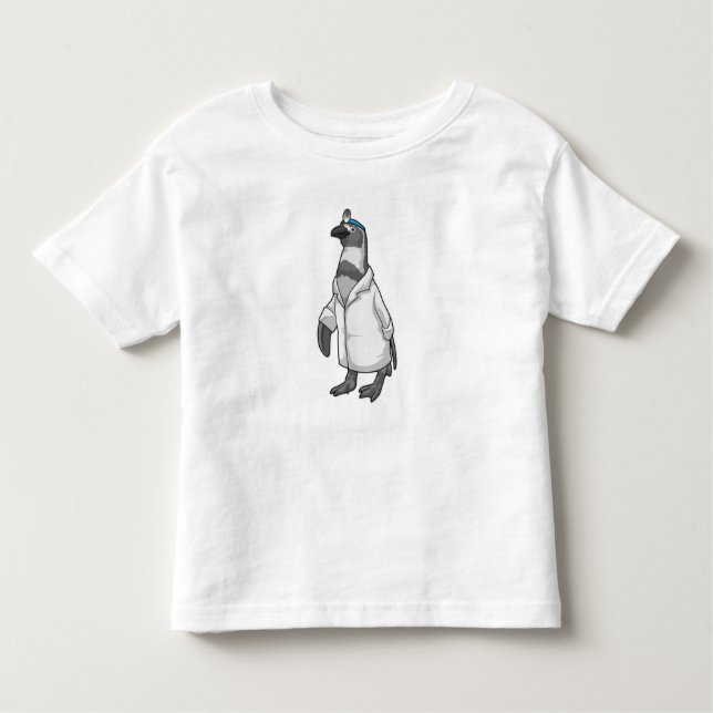 Pinguin als Doktor mit Doctor's Coat Kleinkind T-shirt (Vorderseite)