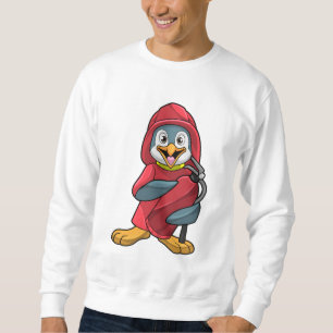 Pinguin als Feuerwehrmann mit Löschgerät Sweatshirt