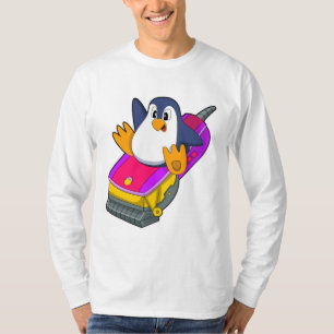 Pinguin als Friseur mit Razor T-Shirt