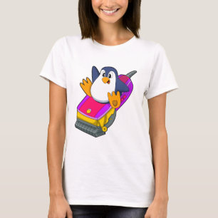 Pinguin als Friseur mit Razor T-Shirt