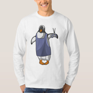 Pinguin als Friseur mit Schere T-Shirt