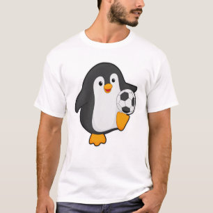 Pinguin als Fußballspieler mit Fußball T-Shirt