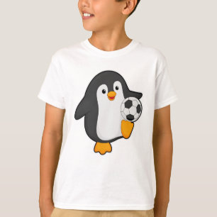 Pinguin als Fußballspieler mit Fußball T-Shirt