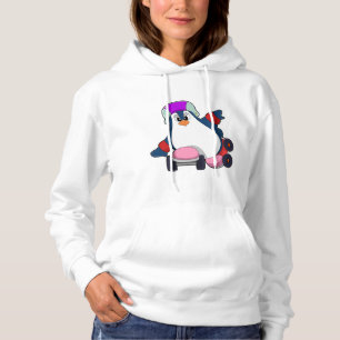 Pinguin als Inline-Skater mit Inline-Skaten Hoodie