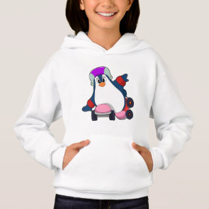 Pinguin als Inline-Skater mit Inline-Skaten Hoodie