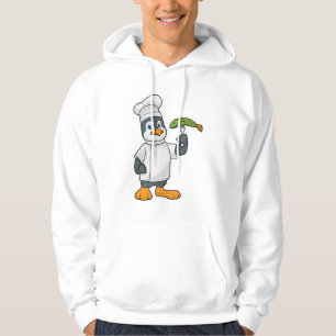 Pinguin als Koch mit Schürze Fisch & Kochen Hoodie