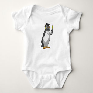 Pinguin als Lehrerin mit Pointer Baby Strampler