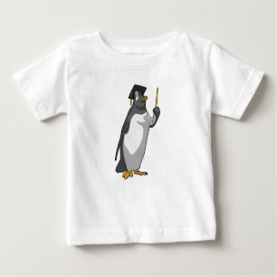 Pinguin als Lehrerin mit Pointer Baby T-shirt