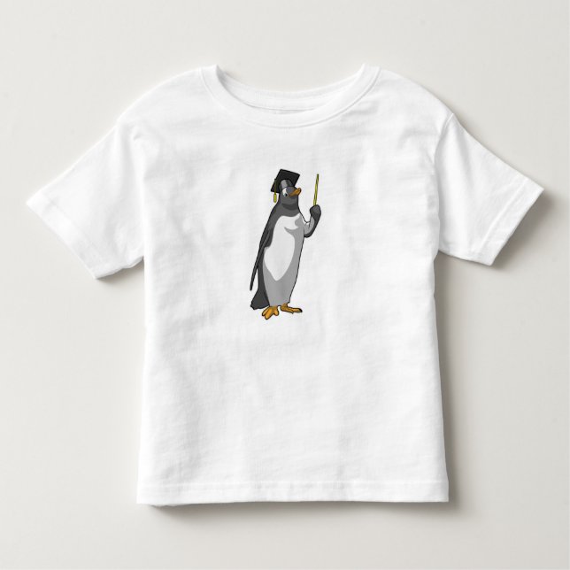 Pinguin als Lehrerin mit Pointer Kleinkind T-shirt (Vorderseite)