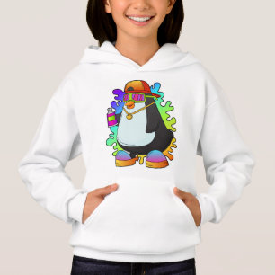 Pinguin als Maler mit Spray Hoodie
