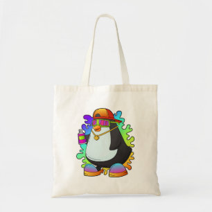 Pinguin als Maler mit Spray Tragetasche