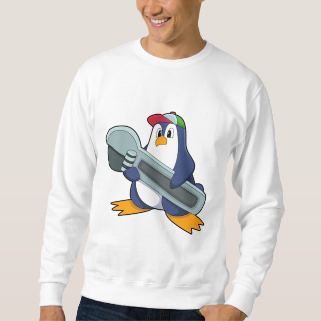Pinguin als Mechaik mit Tool Sweatshirt (Vorderseite)