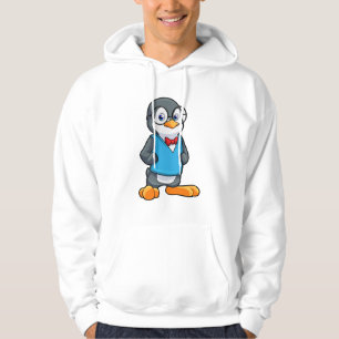 Pinguin als Nerd mit Brille Hoodie