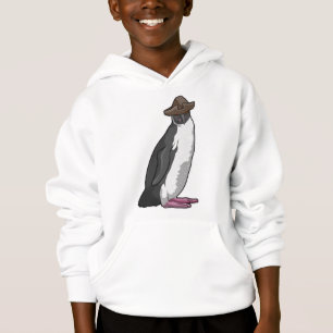 Pinguin als Pirate mit Hut Hoodie