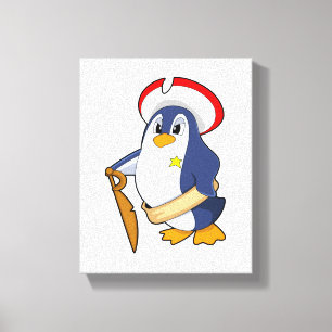Pinguin als Pirate mit Hut Leinwanddruck