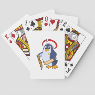 Pinguin als Pirate mit Hut Spielkarten