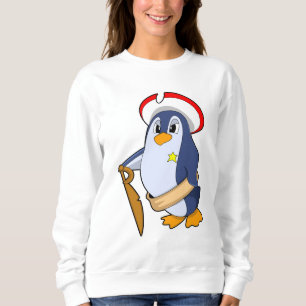 Pinguin als Pirate mit Hut Sweatshirt