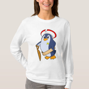 Pinguin als Pirate mit Hut T-Shirt
