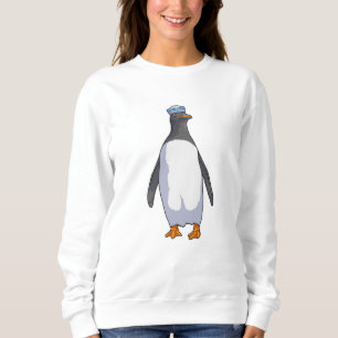 Pinguin als Sailor mit Hut Sweatshirt