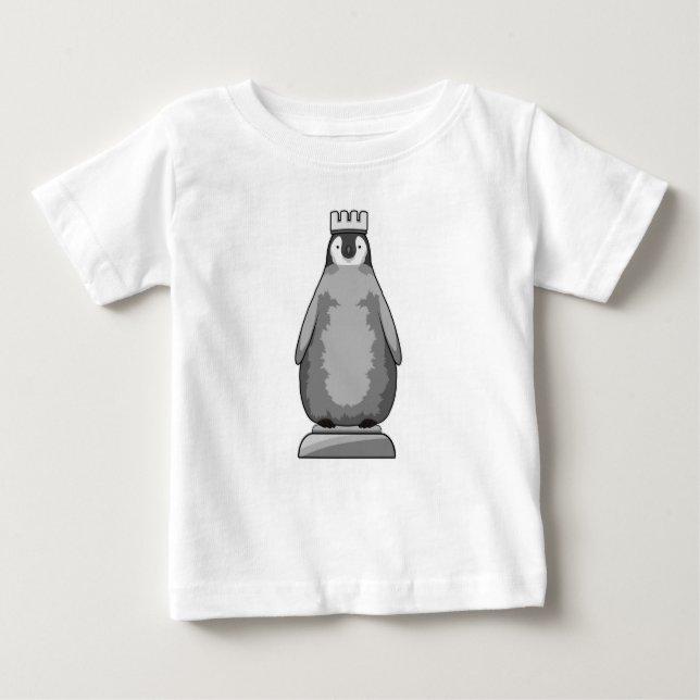 Pinguin als Schachstück King Baby T-shirt (Vorderseite)