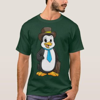 Pinguin als Unternehmer mit Aktenkoffer T-Shirt