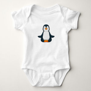 Pinguin an der Yoga-Fitness im Sitzen Baby Strampler