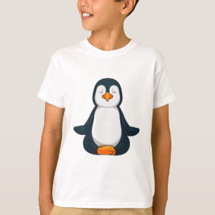 Pinguin an der Yoga-Fitness im Sitzen T-Shirt