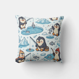 Pinguin-Angeln-Wurfkissen – Arktisches süßes Muste Kissen