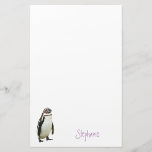 Pinguin Animal Personalisiert Name Stationery Briefpapier