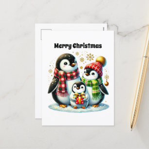 Pinguin anpassbar Frohe Weihnachten