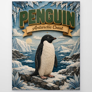 Pinguin Antarktische Küste POPCUT Postkarte
