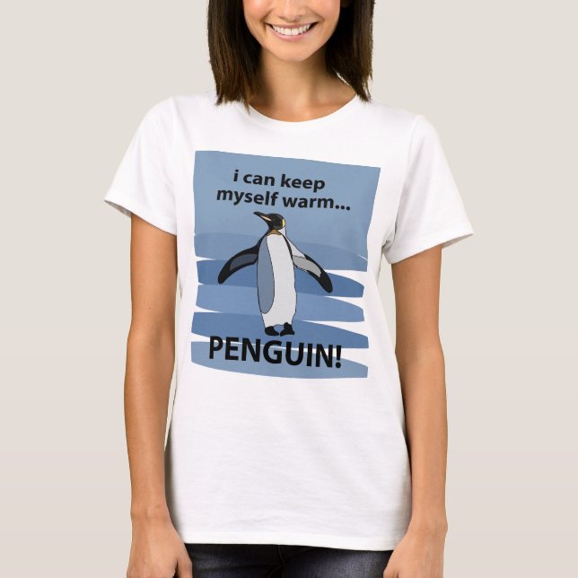 Pinguin Aquatic Animal Bird Funny T-Shirt (Vorderseite)