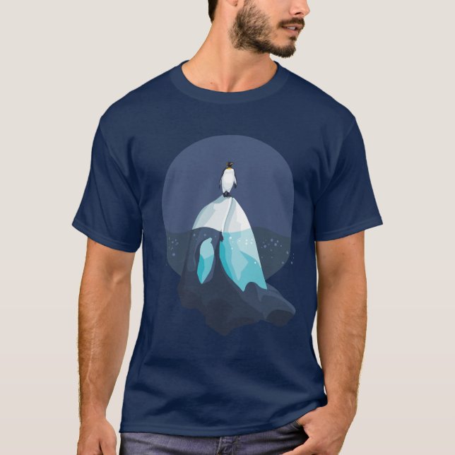 Pinguin auf dem Eisberg gebildet als Orcha T-Shirt (Vorderseite)