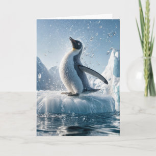 Pinguin auf einem Eisberg Karte