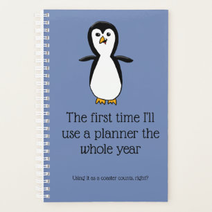 Pinguin auf einem Planer