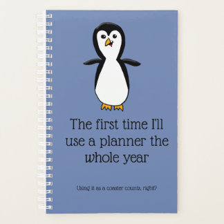 Pinguin auf einem Planer