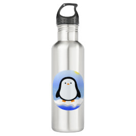 Pinguin auf Eisscholle Edelstahlflasche