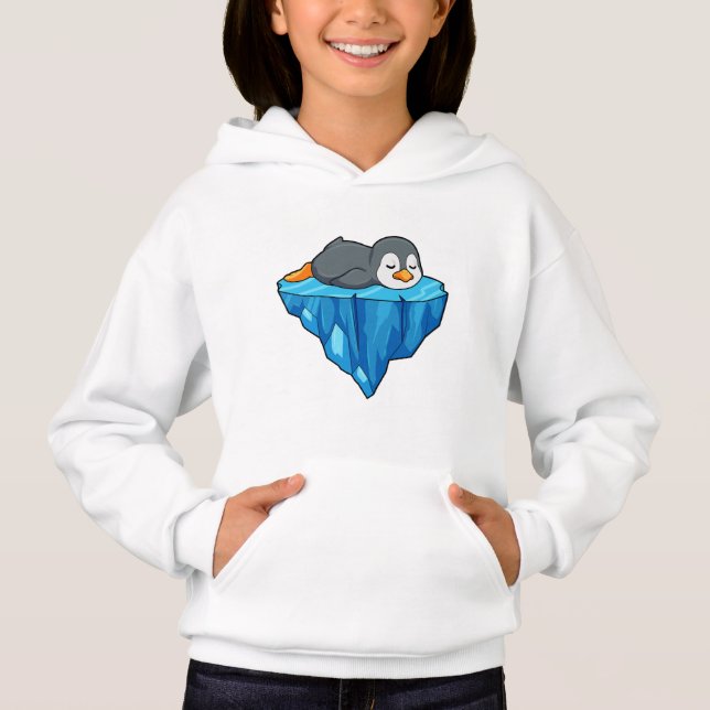 Pinguin auf Eisscholle Hoodie (Vorderseite)
