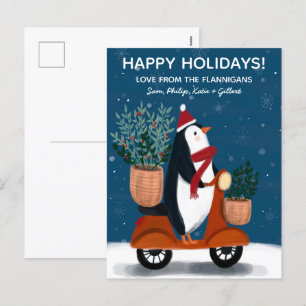 Pinguin auf Scooter Niedliche Weihnachten Custom