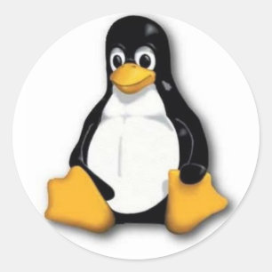 Pinguin-Aufkleber Tuxs Linux Runder Aufkleber