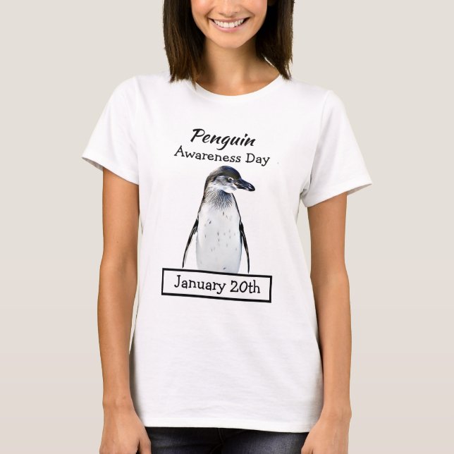 Pinguin Awareness Day 20. Januar Feiertage T-Shirt (Vorderseite)