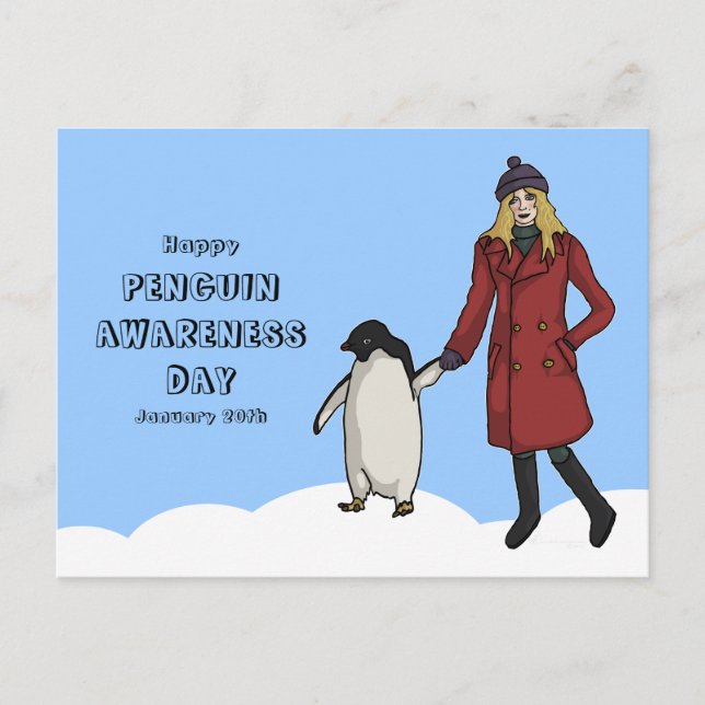 Pinguin Awareness Day, Postcard Postkarte (Vorderseite)
