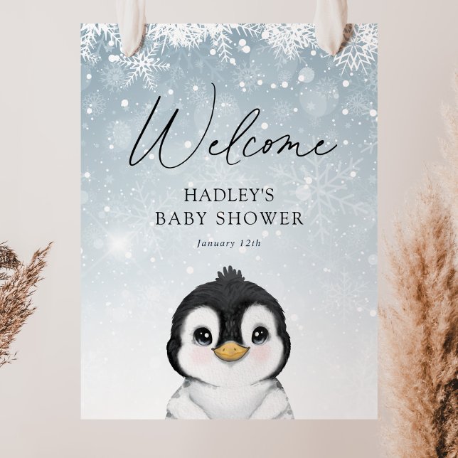 Pinguin Baby Dusche Begrüßungszeichen Poster (Von Creator hochgeladen)